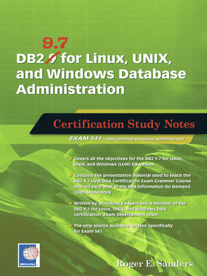 cover image of DB2 9.7 for Linux, UNIX, and Windows Database Administration